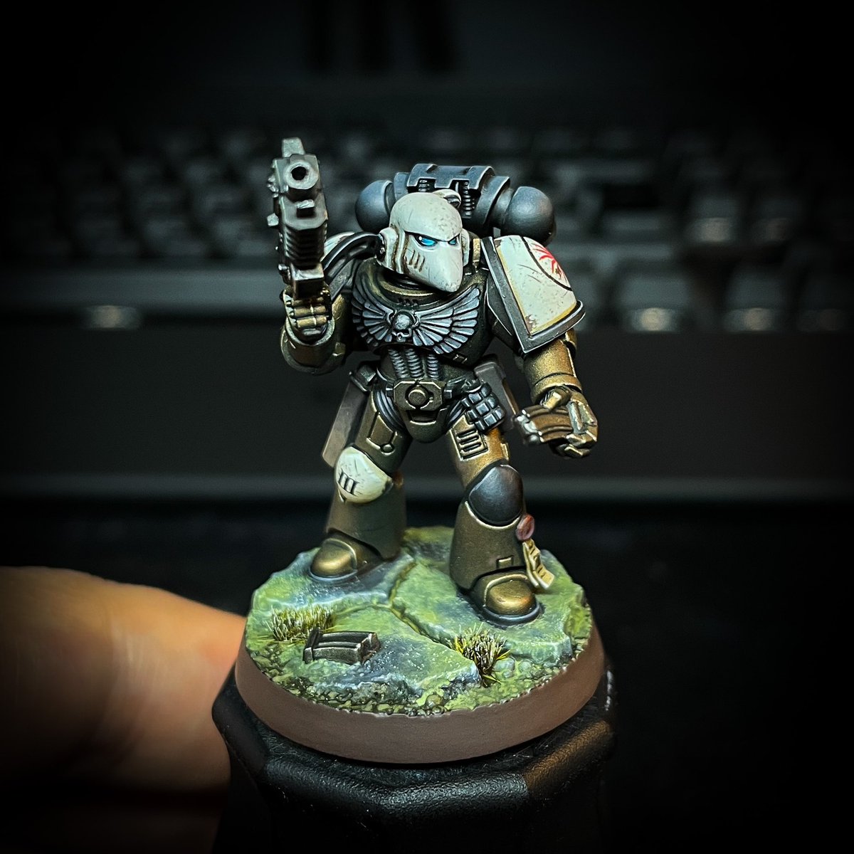 Smadams674's tweet photo. Only 7 more to go! I hope they re-release the terminators too #spacemarines #firstbornspacemarines #customchapter #customchapter40k #sucessorchapter #warhammer40k #beakiemarines https://t.co/NXUTRdtNt5