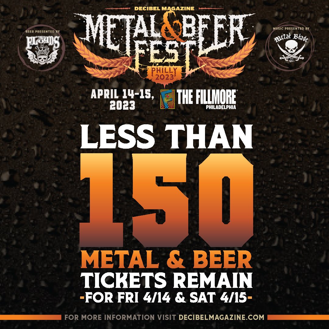 Decibel Magazine (@dbmagazine) on Twitter photo 🍺 We're down to the final 150 'Metal & Beer' tickets for Decibel Magazine Metal & Beer Fest: Philly! We highly advise scoring yours immediately if you're looking to join in on unlimited sampling of the brutal lineup of brews presented by <a href="/3floyds/">3 Floyds Brewing</a>! 🍻
🎟: concerts.livenation.com/event/02005D4D… 🍺 We're down to the final 150 'Metal & Beer' tickets for Decibel Magazine Metal & Beer Fest: Philly! We highly advise scoring yours immediately if you're looking to join in on unlimited sampling of the brutal lineup of brews presented by <a href="/3floyds/">3 Floyds Brewing</a>! 🍻
🎟: concerts.livenation.com/event/02005D4D…