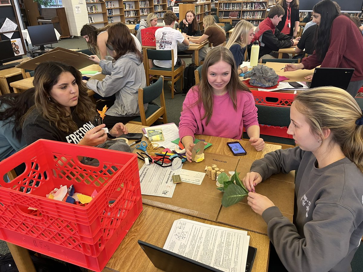 nwhs_media's tweet image. This week, we are channeling the Food Network’s Chopped with an AP Human Geography Design Challenge. Students have 3 days to create a city model using their basket of supplies &amp;amp; the common pantry. They then will face a panel of judges to present their models. #GCSLibrariesEngage