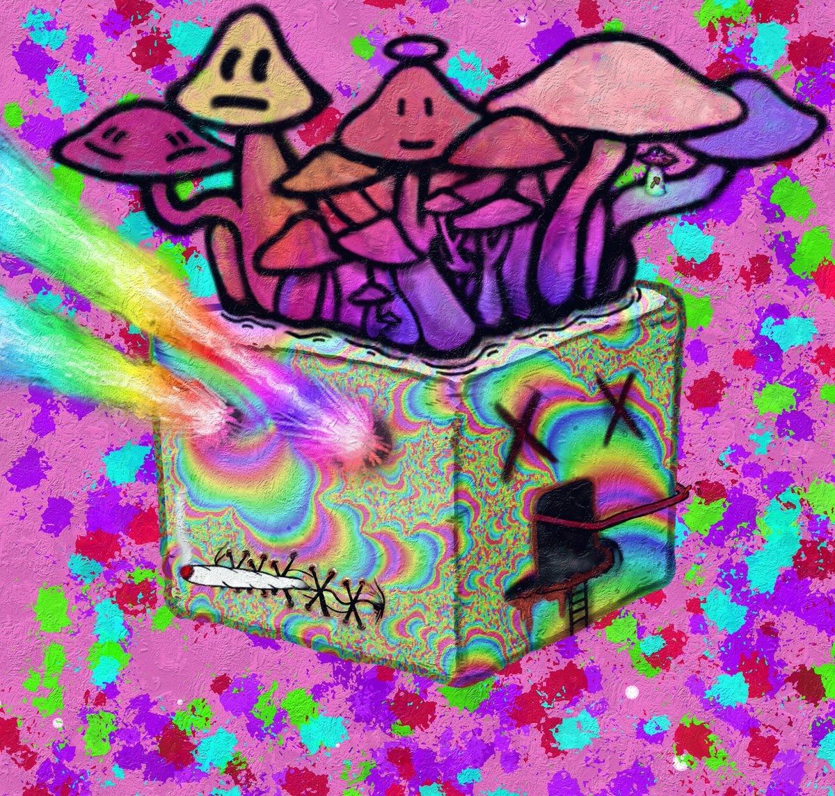 such a vibe - peep the lil’ ufo abduction 🛸🍄 #artist 
 
(giving this NFT away free to one person who buys a crook within the next month)