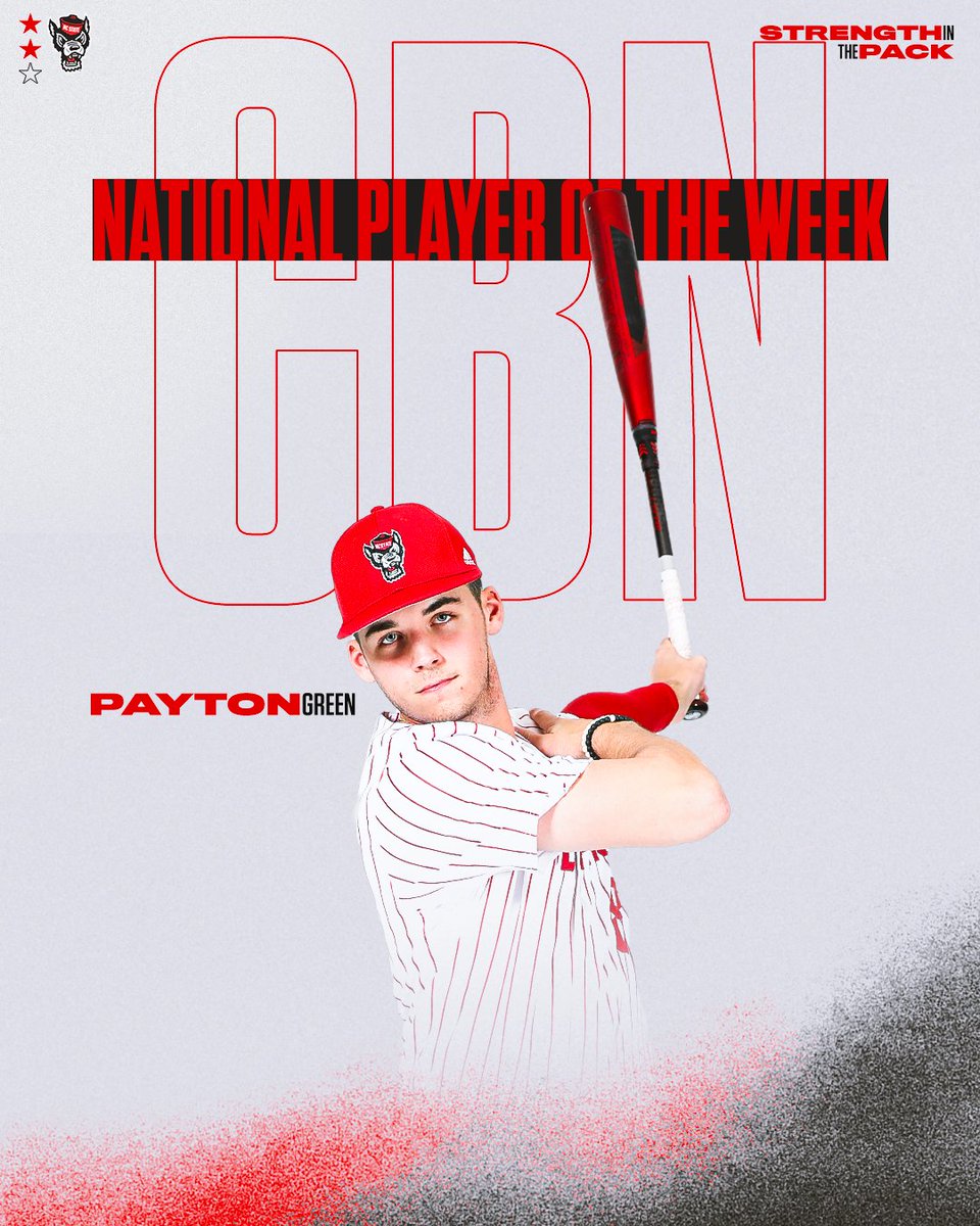 #Pack9 ⚾️ (@ncstatebaseball) on Twitter photo Congrats to <a href="/PaytonG08/">Payton Green</a> for being named a <a href="/CBNewspaper/">Collegiate Baseball</a> National Player of the Week!
🔗: bit.ly/PG_CBN_POTW Congrats to <a href="/PaytonG08/">Payton Green</a> for being named a <a href="/CBNewspaper/">Collegiate Baseball</a> National Player of the Week!
🔗: bit.ly/PG_CBN_POTW