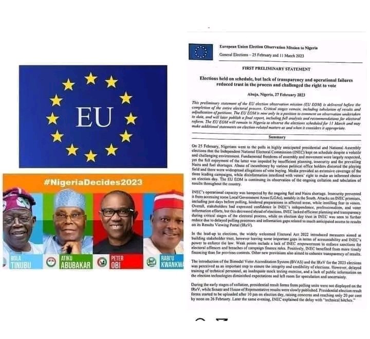 BREAKING NEWS

AU, ECOWAS CALL 2023 ELECTION A SHAME. URGE INEC TO SAVE NIGERIA FROM BURNING