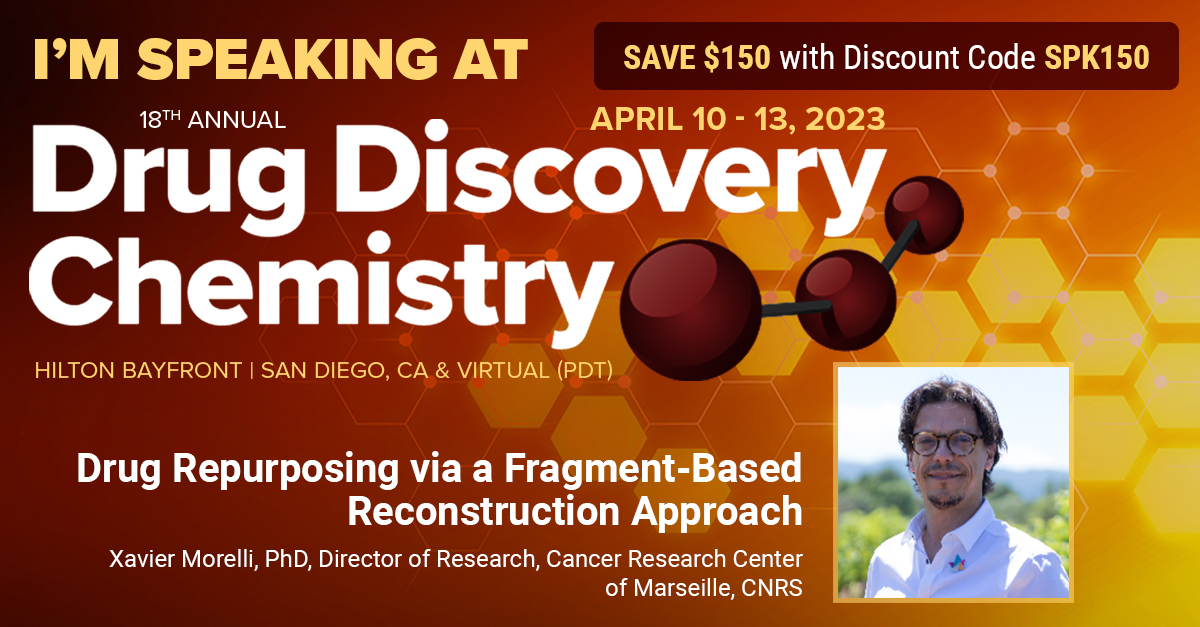 See below for the work I'll be sharing at drugdiscoverychemistry.com/fragment-based…. I hope you can attend -- here is also a discount code the organizers shared with me to input when you register: SPK150 
#drugdiscoverychemistry #medicinalchemistry