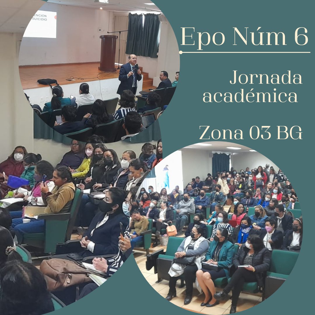 escuela_6's tweet photo. Jornada académica de la zona 03 de BG en la @escuela_6, conferencia sobre prevención del #suicidio @SupervisionBG03 https://t.co/E8xGL3MKZw