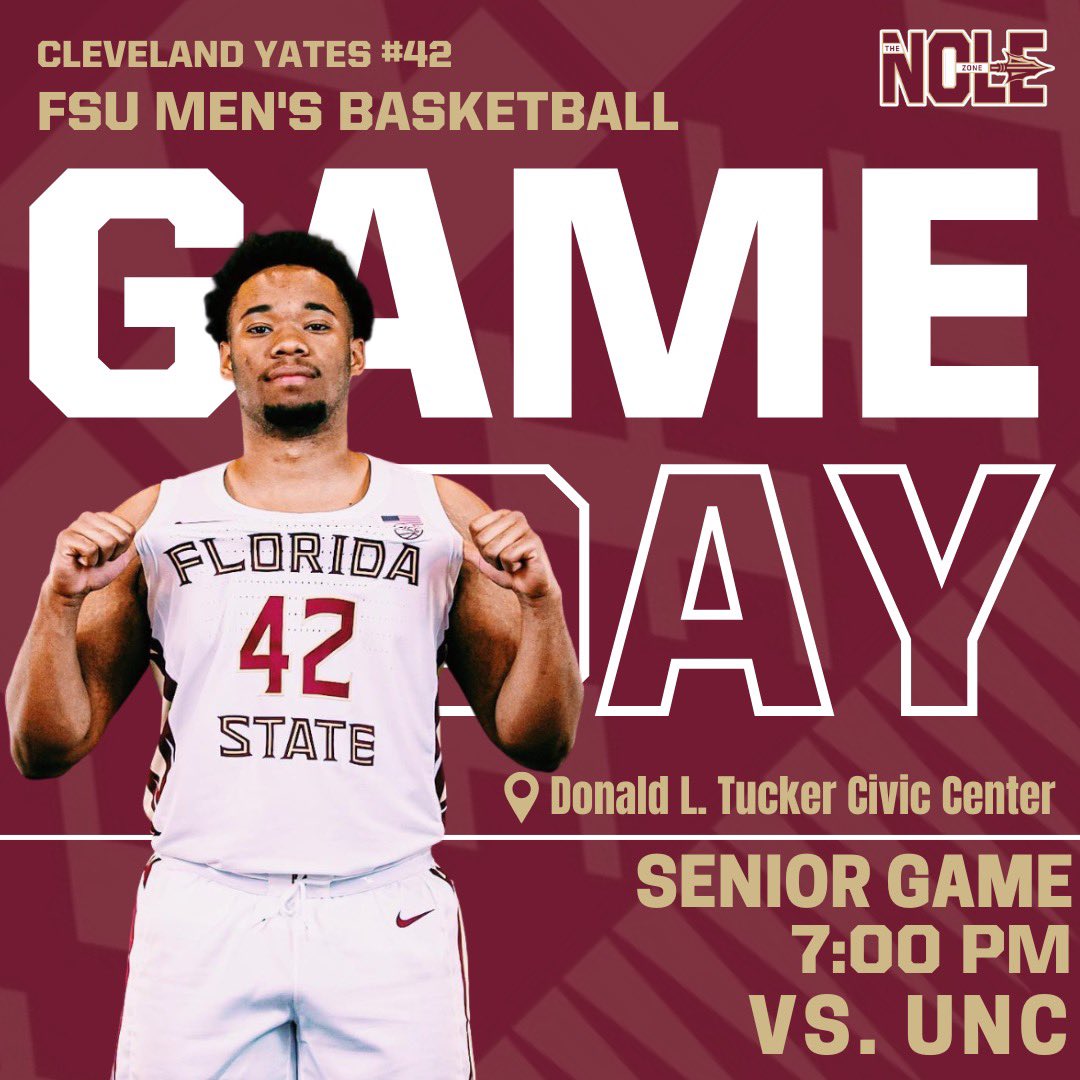 thenolezone's tweet image. 📣 GAMEDAAYYYY 📣 

MBB takes on UNC TONIGHT at 7pm for their final home game of the season! Gates open at 6pm, and tickets are still available using the link in our bio! 🎟️ 

Tonight, we will be giving away a $50 Picked gift card to one lucky FSU student that stands with us! 👀