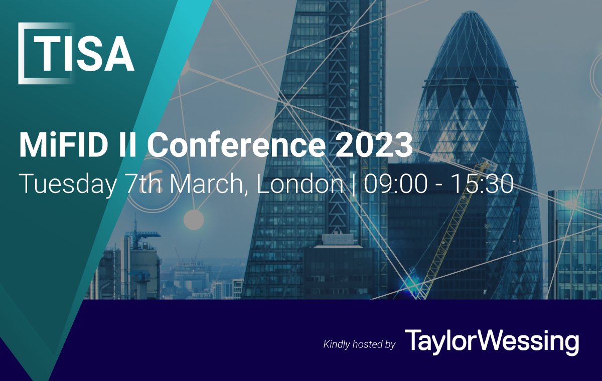uktisa's tweet image. MiFID II Conference 2023 | 7th March
bit.ly/41G65pw
TISA’s Annual MiFID II Conference will bring together industry practitioners and experts in order to discuss the latest regulatory developments.
#mifid #mifidII