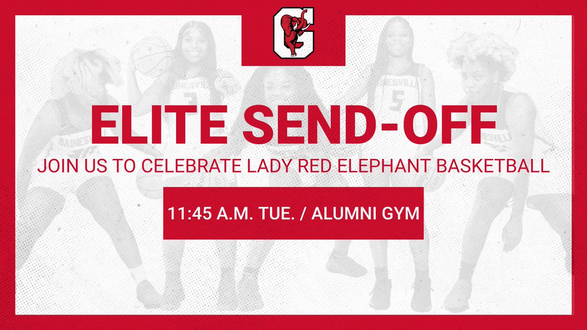 goredelephants's tweet photo. 🚨🚨Calling the 🔴 🐘 community🚨🚨

Join us tomorrow for an elite celebration #GoBigRed #DefenseHustleTeamwork #StompState
@bigred_wbb @GCSS_GHS @GCSSK12 @ONEGainesville @GHS_BigRedCheer @GHSBand1 @GHS_GAPrincipal https://t.co/QaypdeNref