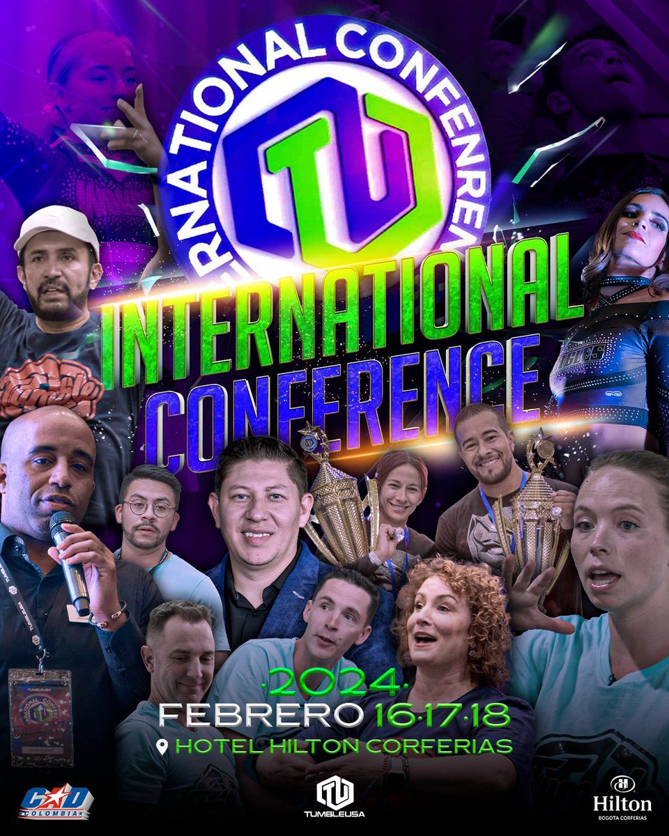 TumbleUsa's tweet photo. Haz parte de la Conferencia Internacional más grande de Latinoamerica en el 2024: 16, 17 y 18 de Febrero Hotel Hilton Corferias. Bogotá, Colombia. ¡Los esperamos! #ICTU2024 #TumbleUSA https://t.co/vSXqHRP66K