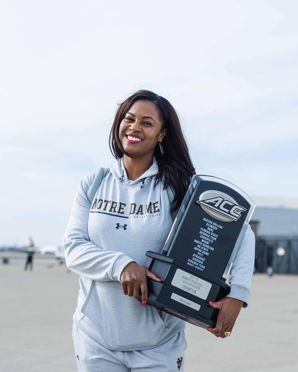 FIRST BLACK FEMALE HEAD COACH TO WIN AN ACC CHAMPIONSHIP!!  
👸🏽☘️COY