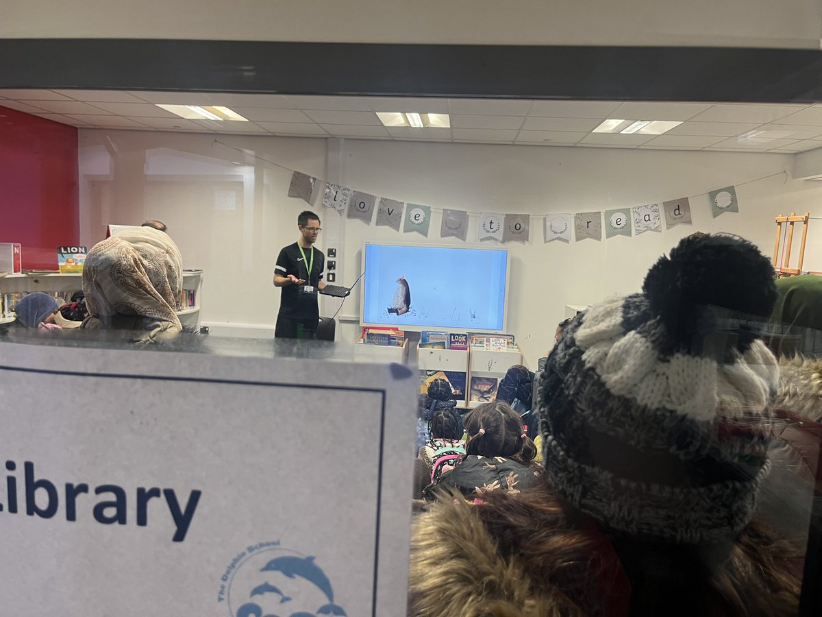 TheDolphinSch's tweet photo. Our story telling event is so popular Mrs Wells can’t even get in the door! #authors #futureofthecommunity #library #WorldBookWeek @VenturersTrust https://t.co/wuDK7jCBYe