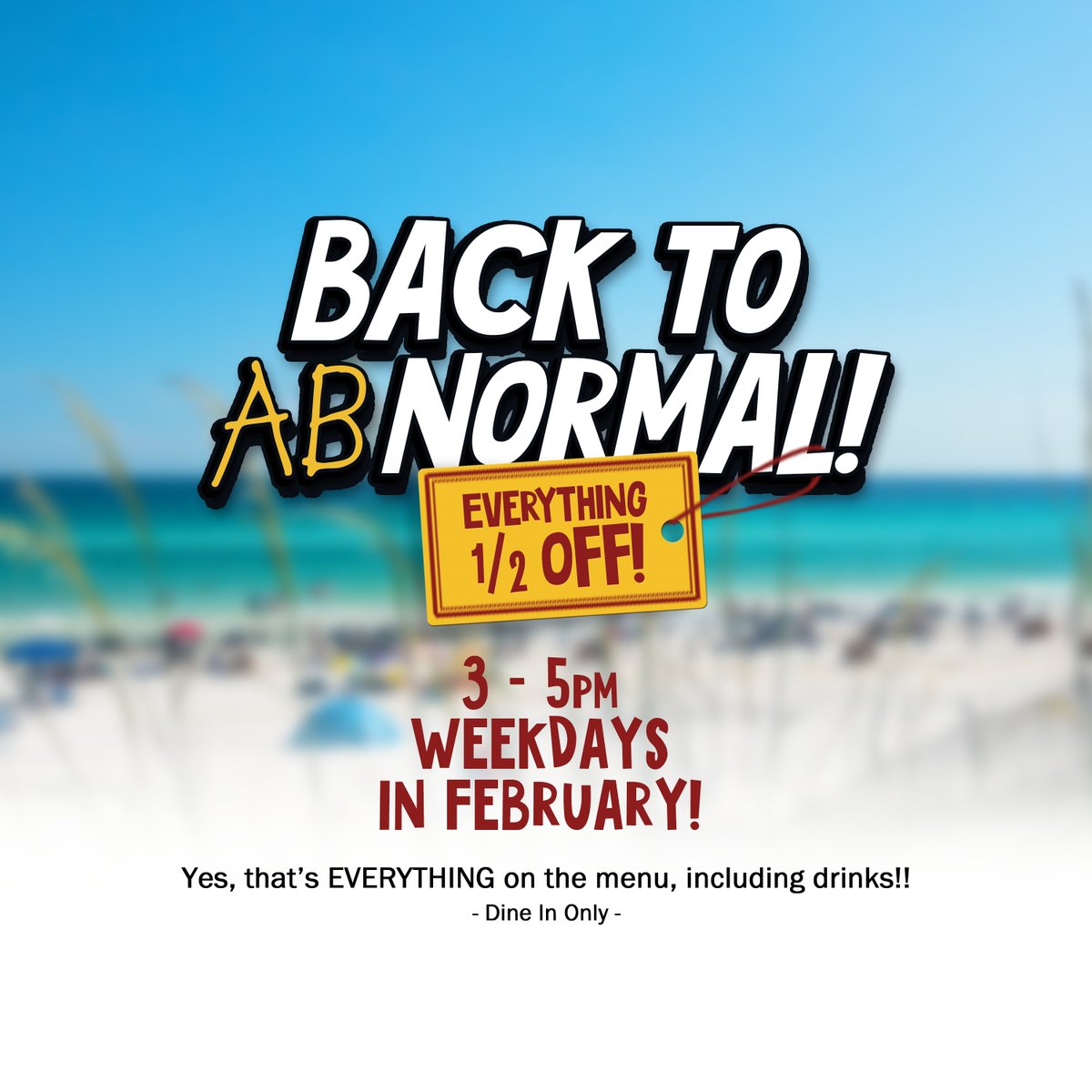 schoonerspcb's tweet photo. Today and tomorrow are the last two days to enjoy 1/2 off EVERYTHING from 3pm-5pm! #BackToAbNormal https://t.co/5CwGExEv7p