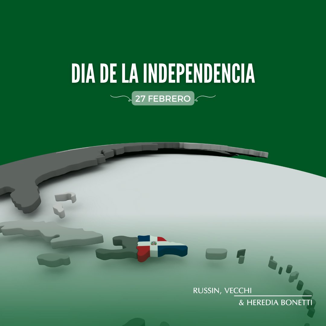 Hoy, 27 de febrero, se conmemora el 179 aniversario de nuestra libertad. En 1844, Juan Pablo Duarte y otros héroes nacionales declararon nuestra tierra libre e independiente. ¡Feliz día de la independencia! #RVHB