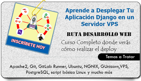 DEBSConsultores's tweet photo. 🆕 🚀 Aprende a realizar #Deploy de tu Proyecto #Django varias #Plataformas #VPS | 🏷 Cupón de USD 9.99 o menos
🎒 #Python3 #VPS #DevOps #Ubuntu #Apache2 #nginx #gunicorn #postgresql #git #gitlabrunner #gitlabcicd y mucho más
👉 https://t.co/4pvhV45tBM👈 https://t.co/PyoxzYVpIa