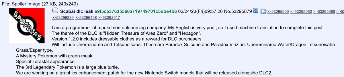 CentroLeaks's tweet photo. GIANT NEW LEAK

A 4chan leak that correctly predicted everything revealed today claims that new Nintendo Switch models will be released this year along the second part and the game will have graphical enhancements for it.

We have verified this leak is real. https://t.co/oWbnK9N176