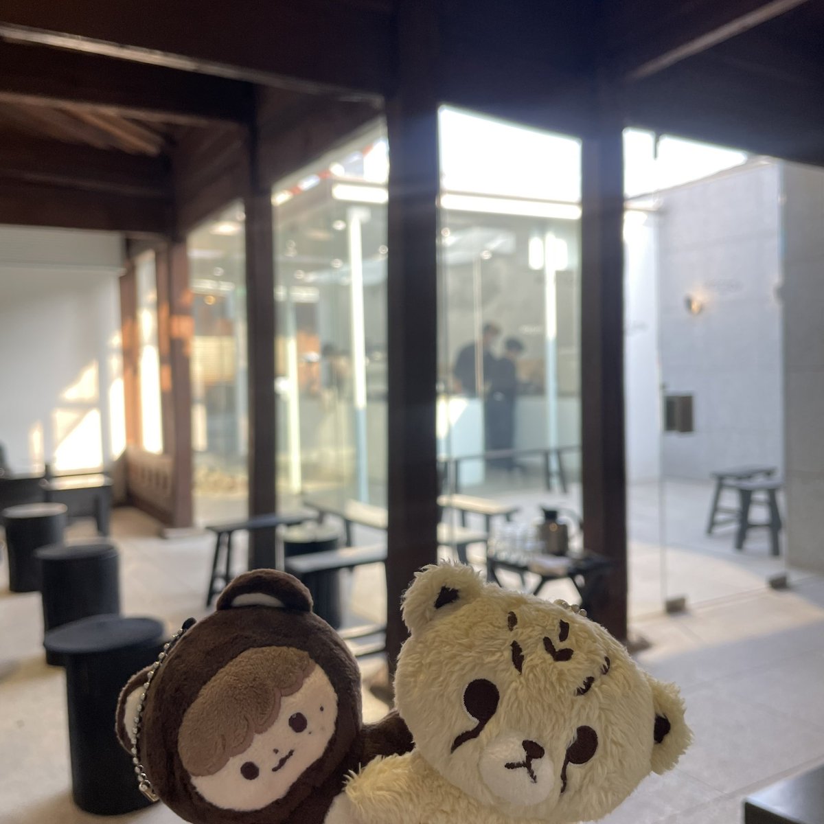 new_moong's tweet photo. 📍안국 코튼서울 kotton seoul

경복궁 걸어오면서 찾아온 카페 😎
샤베트 먹으면 마크처럼 상큼한 표정을 짓게..
😆 저 뻘건 이름은 뽀삐입니다. 
아무튼 곰효기와 치타리의 외출 무사히 🫶
(간지야 계속 놀���줘)

#마크한테만공개
#먹다���_해찬이_생각이나신거에요 https://t.co/WdZKpyTdhi