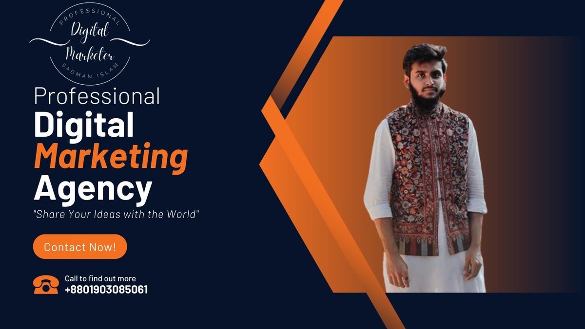 saadmanislam01's tweet photo. About Me-
Hi Here! I Am A professional Digital Marketer &amp; Here to assist you the best to boost up your valuable business.

Website Link- https://t.co/Dw3tTZQrHk

#DigitalMarketing #businessgrowth #business https://t.co/ZqovlfDwvY