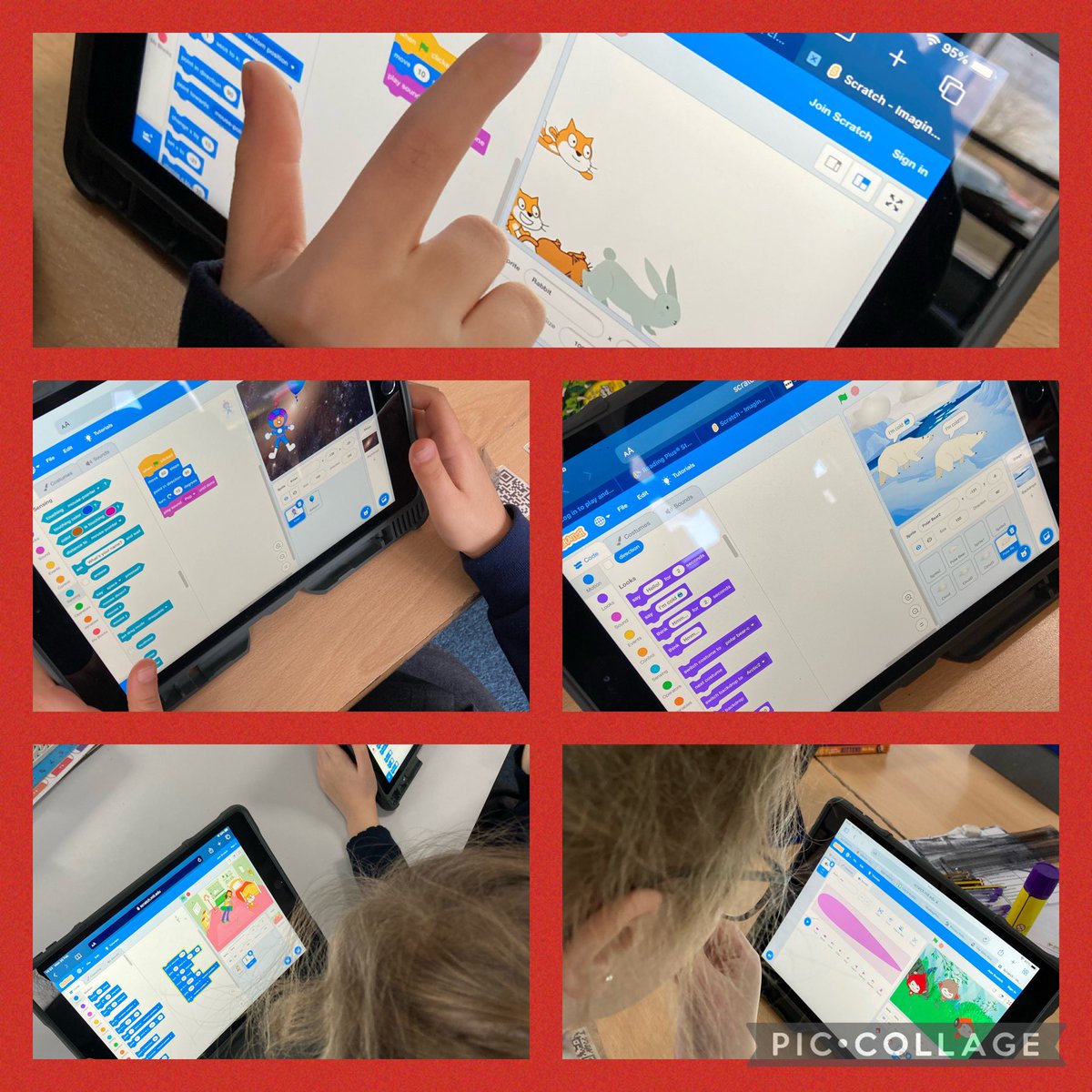 NewellNicky's tweet photo. In computing today class 7 have explored using Scratch. Can you remember what the characters are called? @WCPSc2026 @WCommonPS #wcpscomputing https://t.co/qb0W5Gnpzc