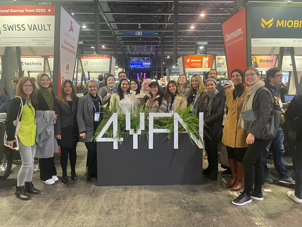 HananeKaouane's tweet photo. Here we are at #MWC23! Meet our innovators and UNDP colleagues from across the Arab region in the #MWC23 in Barcelona!  @UNDP @UNDPArabStates  @UNDPACCLABS @UNDP_innovation @4YFN_MWC  #4YFN23 #MWC23 #UNDPx4YFN #Algeria https://t.co/eeNUsMyoEt