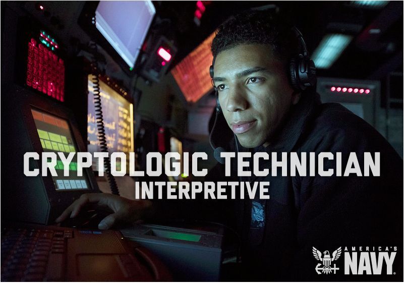 NavyJobsCHS's tweet photo. Languages are more than just communication—they’re cultural codes that need to be analyzed and in some cases, broken. As a Cryptologic Technician Interpretive (CTI) you’re more than a linguist—you’re a cultural expert, able to translate and interpret for… https://t.co/KT7Gpks7WH https://t.co/Ix0xQh0f0I