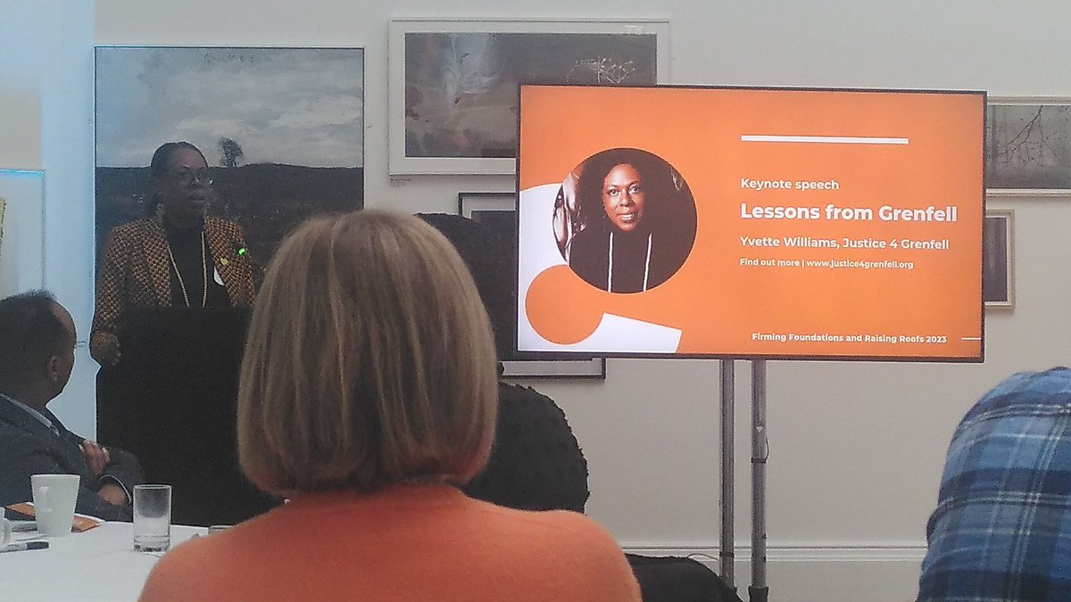clhwest's tweet photo. Systemic inequalities. Heartbreaking keynote from Yvette Williams #carelessstate #itsaboutrace #justice4grenfell #firmingfoundationsandraisingroofs23 https://t.co/GMEYyopR0h