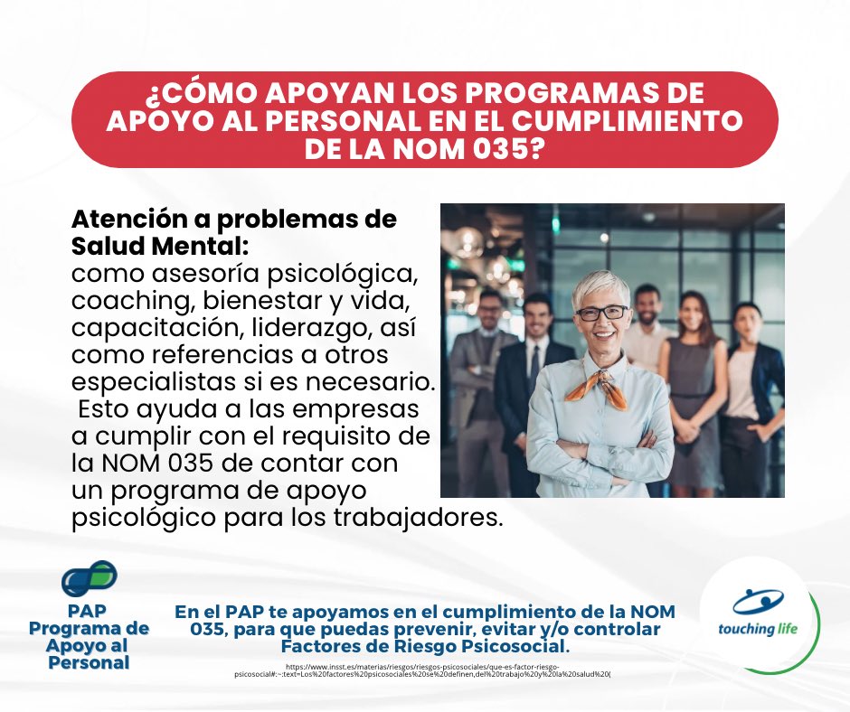 touchinglifemex's tweet photo. Como expertos en el tema y con más de 25 años de experiencia, te decimos cómo llevar tu empresa a otro nivel 🤓🙌🏻✨
Somos tu mejor aliado para el cumplimiento de la #Nom035 #PAP #TouchingLife https://t.co/ZkfrEaK7i1
