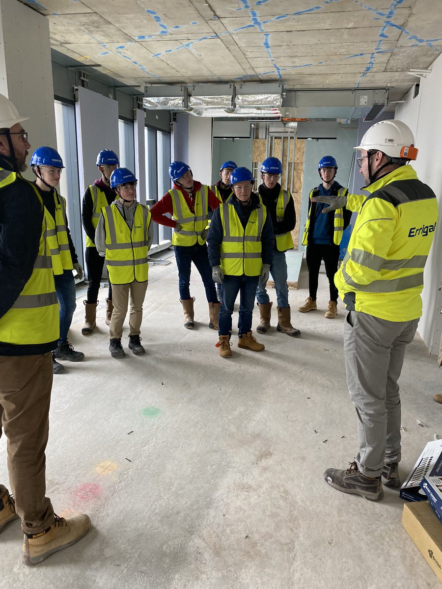SlgBusiness's tweet photo. Y14 Economics students visiting One Nine Elms in London! @ErrigalGroup Project Team gave us a tour of the Two Tower development, while #multiplex Construction Director Peter Louridas outlined the vision for the project #economicsinpractice #construction @SLGBallymena @SlgCareers https://t.co/DhSMrGS9fU