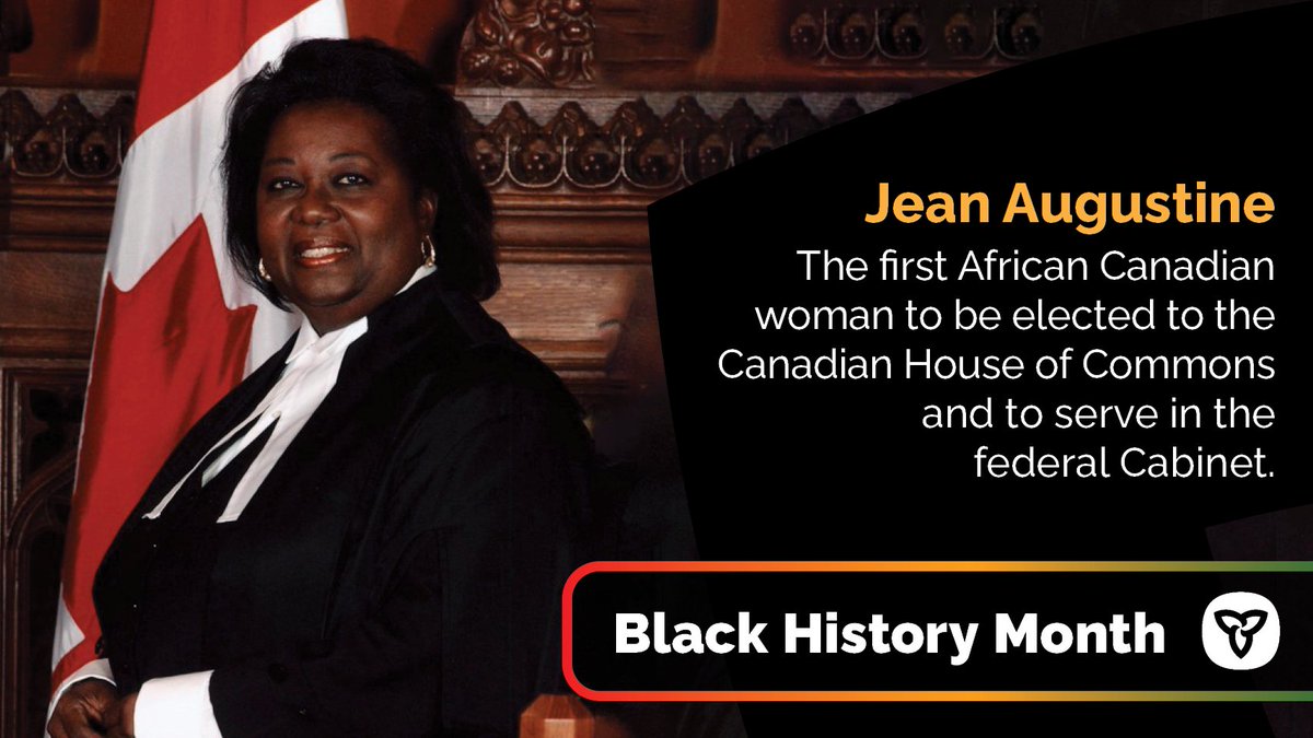 A trailblazer as the first African Canadian woman elected to the House of Commons, Jean Augustine championed legislation which would recognize February as Black History Month in Canada. #BlackHistoryMonth [Photo credit: Clara Thomas Archives]