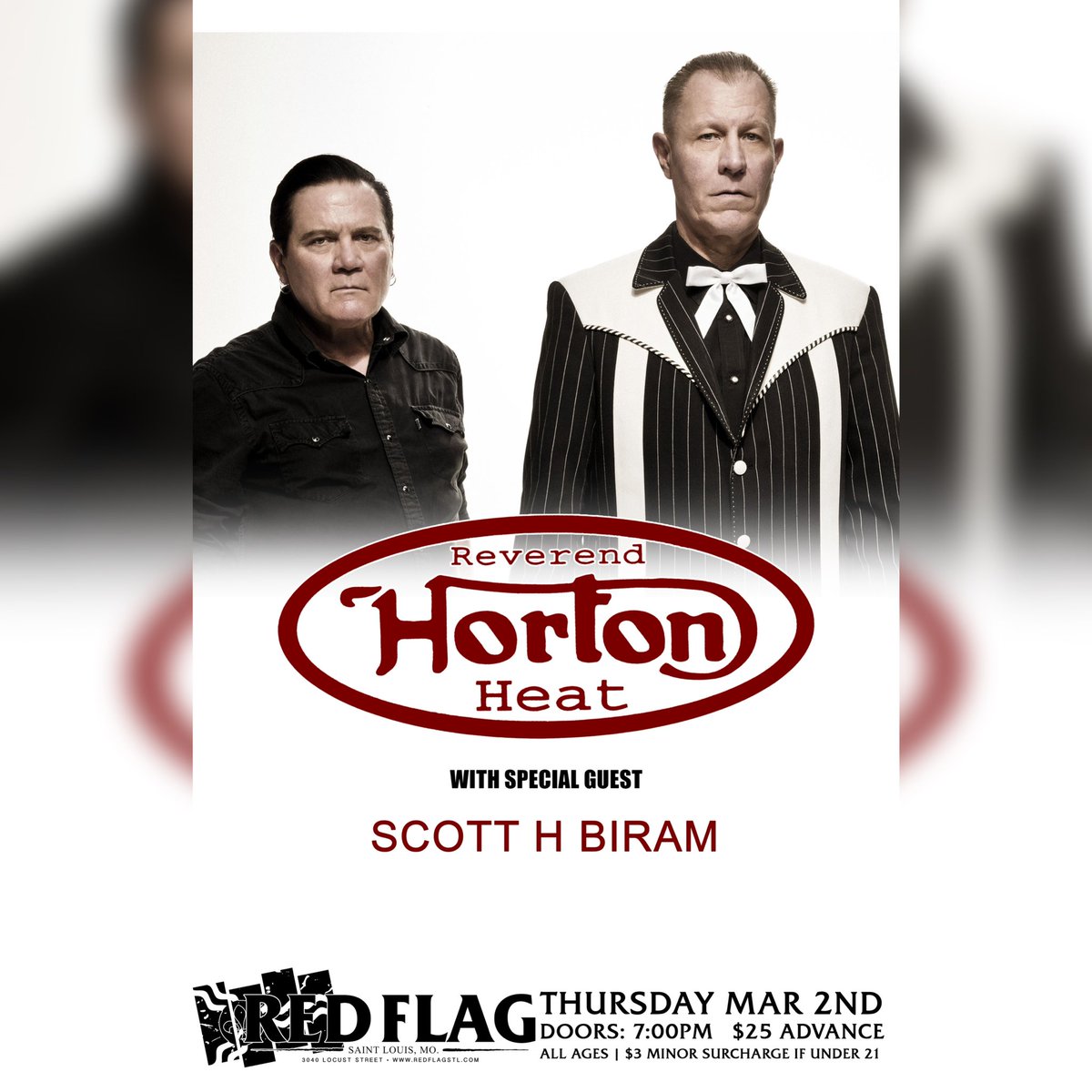 @revhortonheat this thursday! tix available at redflagstl.com and at door! @ScottHBiram