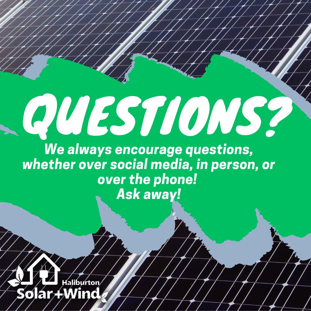 YourCleanEnergy's tweet image. Over social media, in person, email, or over the phone, ask away!
📧 info@haliburtonsolarandwind.com
📞 705-455-2637

(Maybe we&apos;ll even feature your question on an upcoming FAQ Friday 🤫)

#haliburtonsolarandwind #questions #encouragelearning #learning #teaching #understanding