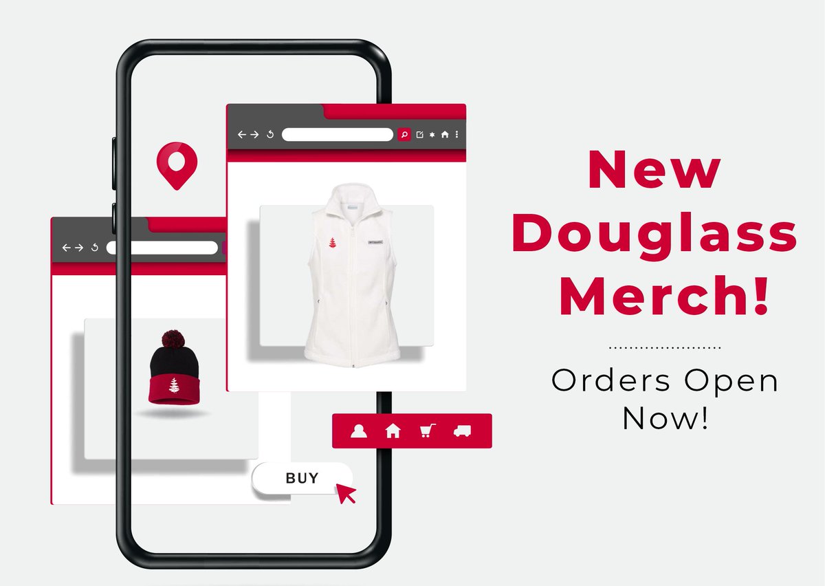 Stay warm with new Douglass gear! Brand-new items have arrived at the Douglass online store! Check out new cold weather must-haves, including vests, winter hats, and cozy sweatpants. Shop: ow.ly/P8XA50MXj5P