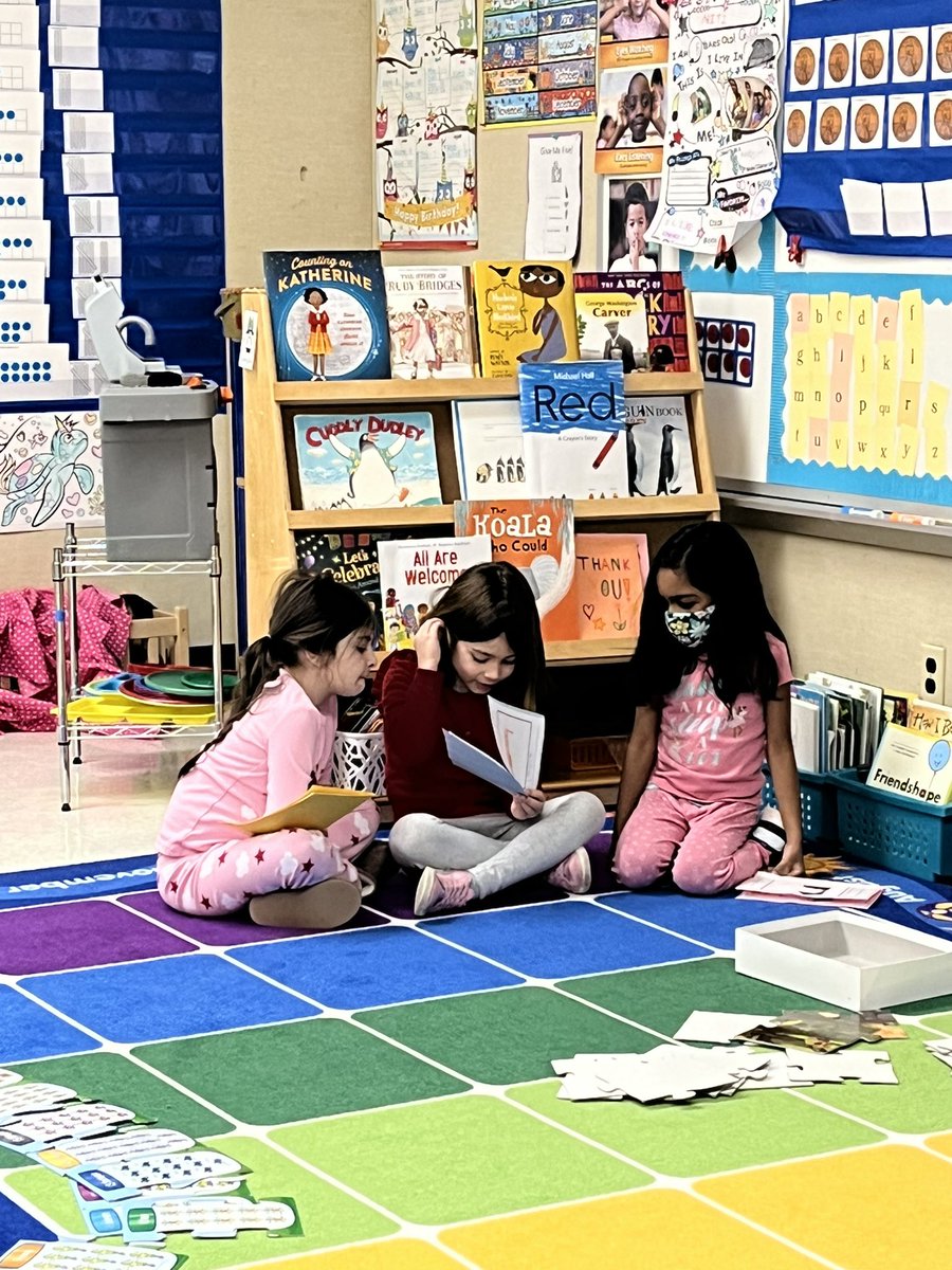 Kindergarten writers practicing reading their published books. Getting ready for our <a href="/LMSNation/">LMS Nation</a> buddies to visit next week and hear our stories! 📕 #bfrocks <a href="/JayBilly2/">Jay Billy</a>