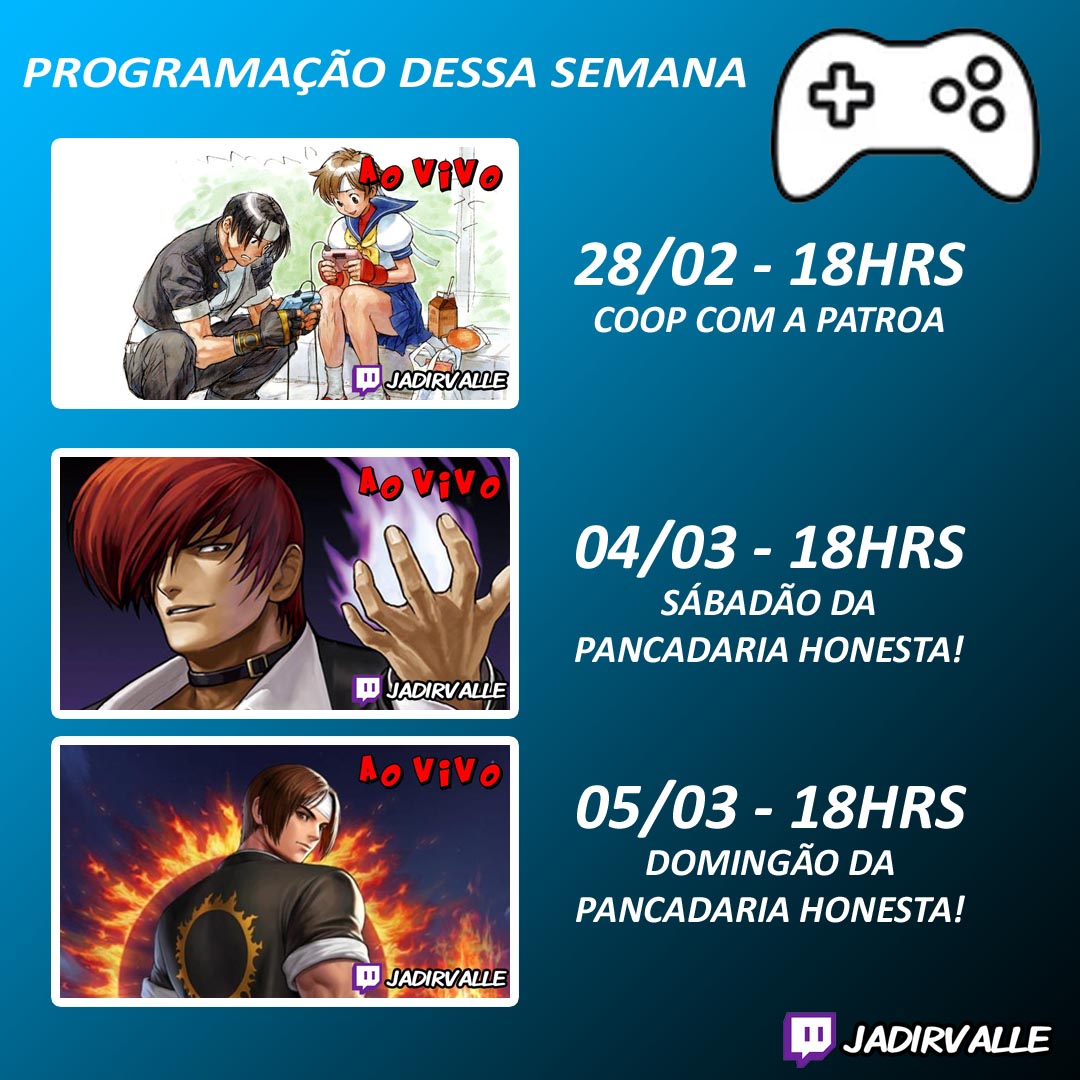 jadirvallejv's tweet image. Segue nós! =P
#stream #oldgame #retrogames #fightinggames #fangames #retro #beatemup #streetsofrage #kof #twitch #streamer