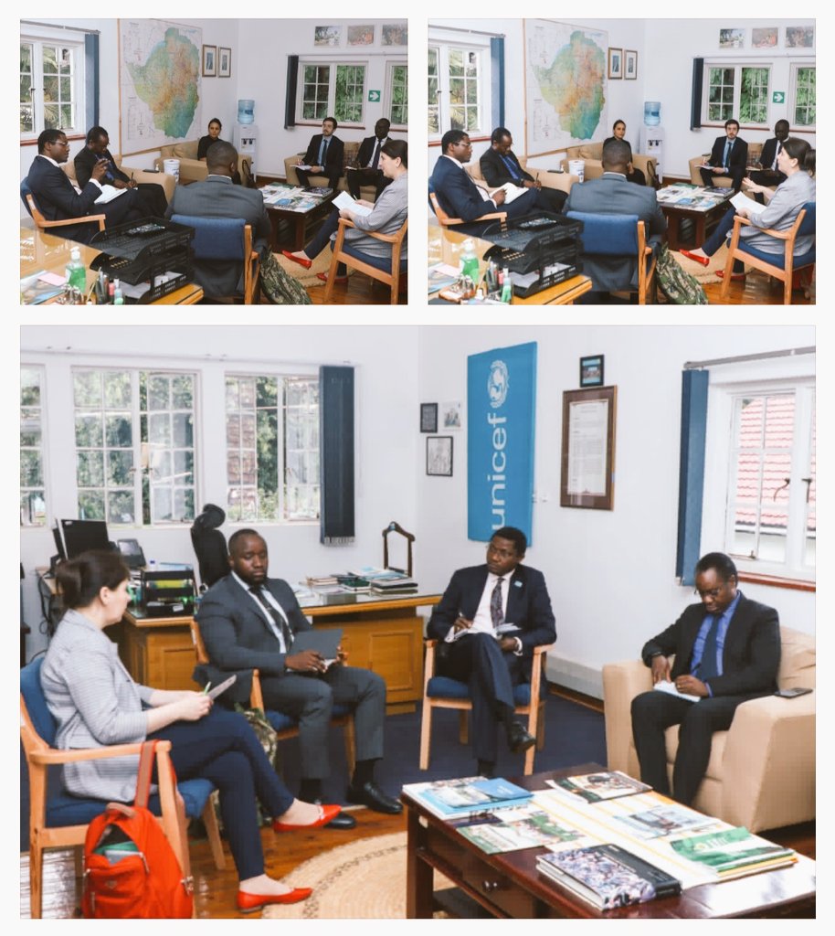 TajudeenOyewale's tweet image. Met w/ Jamilya Sherova @gavi Senior Country Manager &amp;amp; team, who are in 🇿🇼 to start discussions w/ @MoHCCZim &amp;amp; partners on the next planning cycle. @UNICEFZIMBABWE appreciates the support of @gavi on #RoutineImmunization, #ColdChain &amp;amp; #HealthSystemStrengthening.

@UNICEFhealth