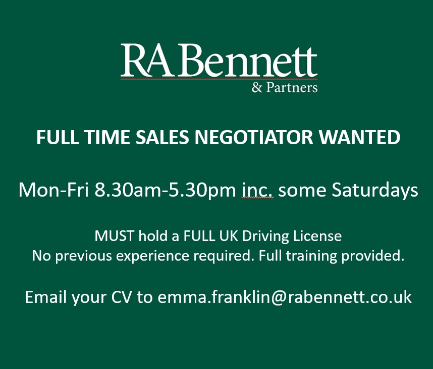 RA BENNETT ARE HIRING!🏡

If you are looking to start your career in estate agency but have no experience send your CV now!📋
👇🏼
emma.franklin@rabennett.co.uk

#stratforduponavonestateagent #stratforduponavonjobs #estateagency #rabennettandpartners #lovestratforduponavon #suabid