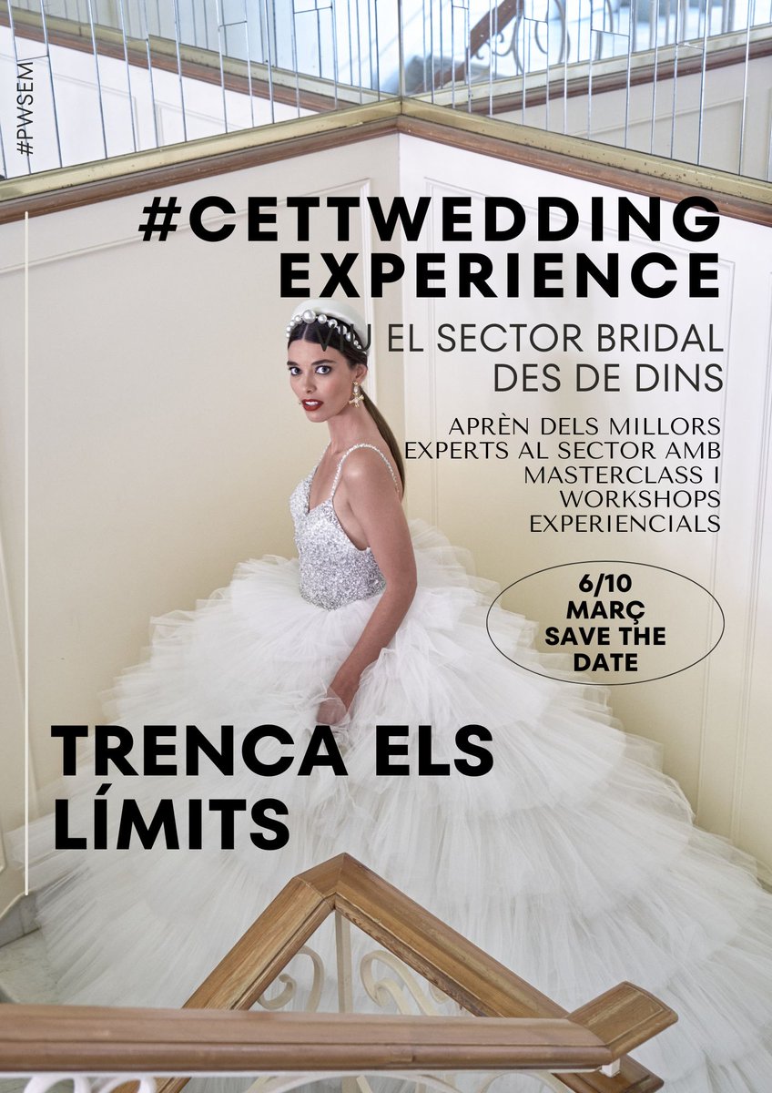 Tens passió per la indústria "bridal"? 💍👰🏼‍

T'oferim l'oportunitat de viure el sector de les noces des de dins:
👉Vine a la setmana experiencial del Postgrau de Wedding &amp; Social Events Management: bit.ly/3SNLNXb!

#ThroughExperiences #CETTWedding