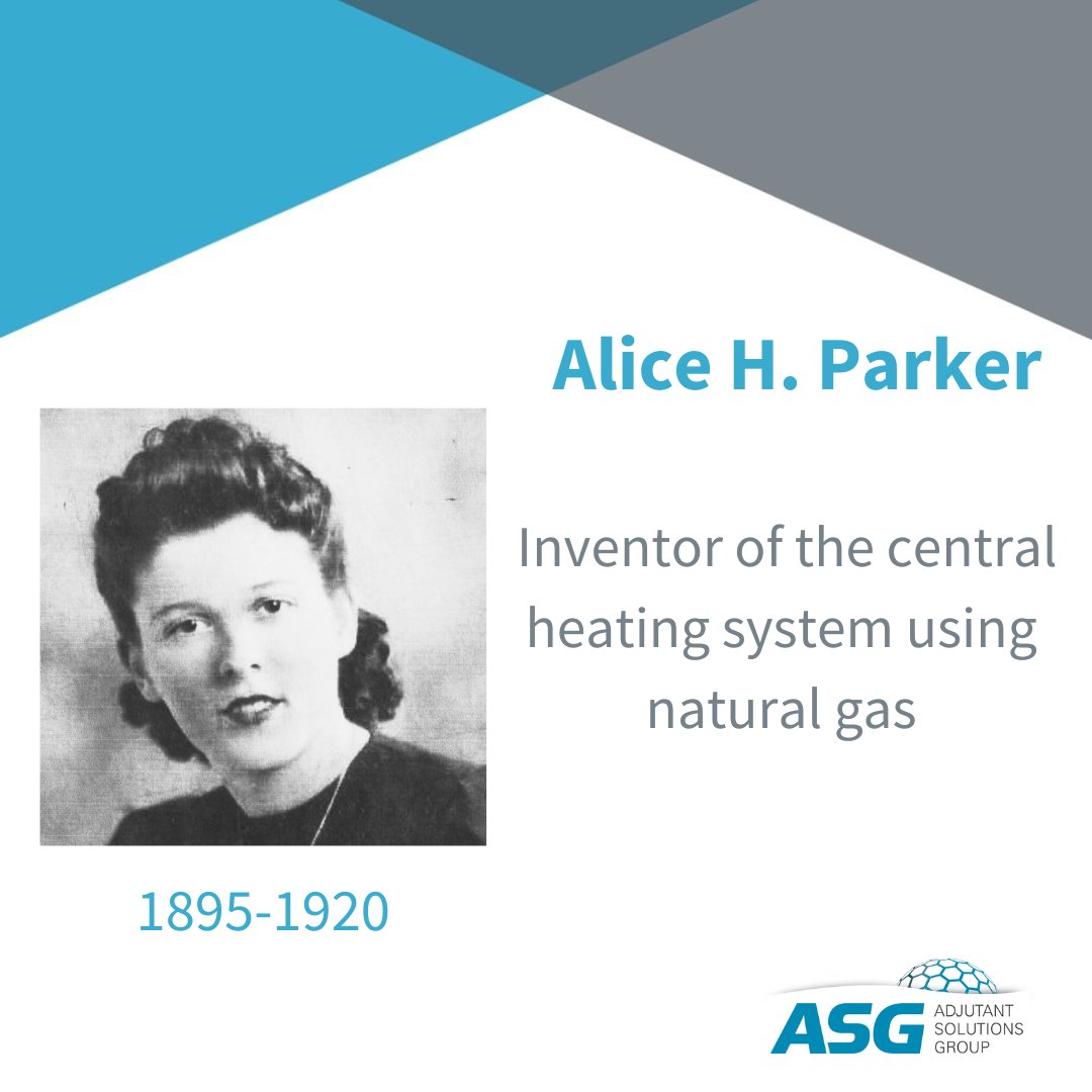 Celebrate Alice H. Parker, this week's #BlackHistoryMonth engineer with us. She invented the central heating system in the 1920s, utilizing natural gas and paved the way for central heating systems that are found in homes today. 

 #BlackEngineers #WomenInSTEM  #GoASG