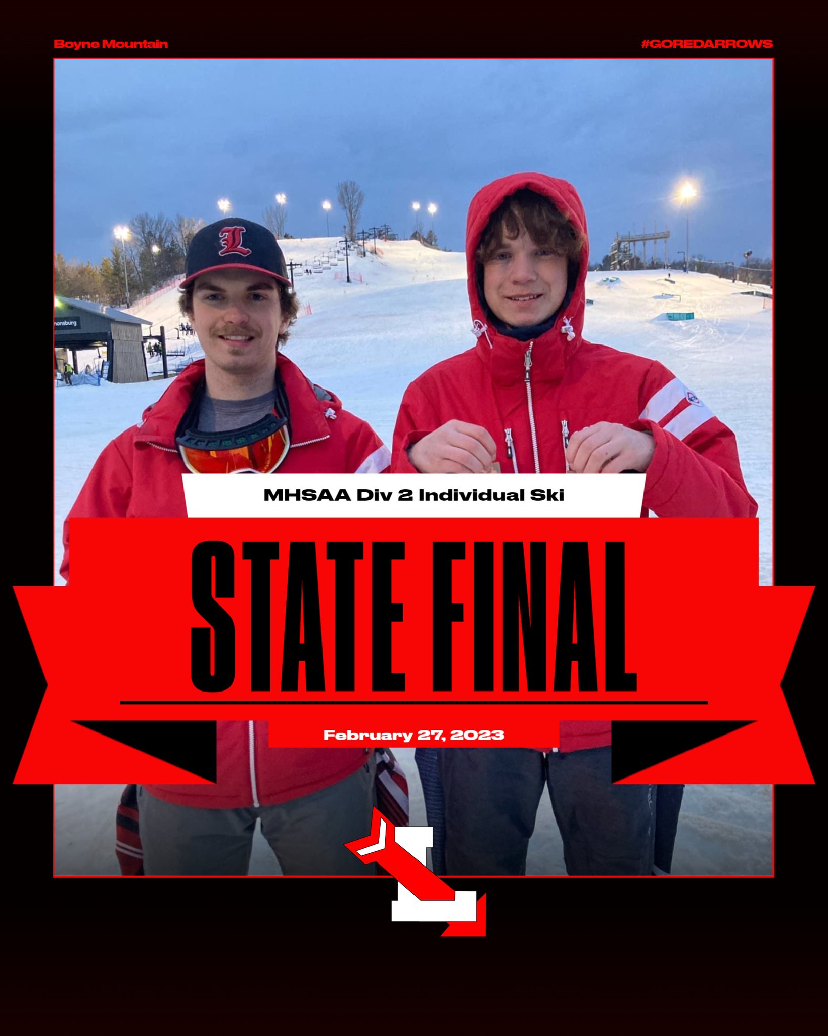 Lowell Red Arrows on Twitter "Good luck to Colton & Cooper skiing