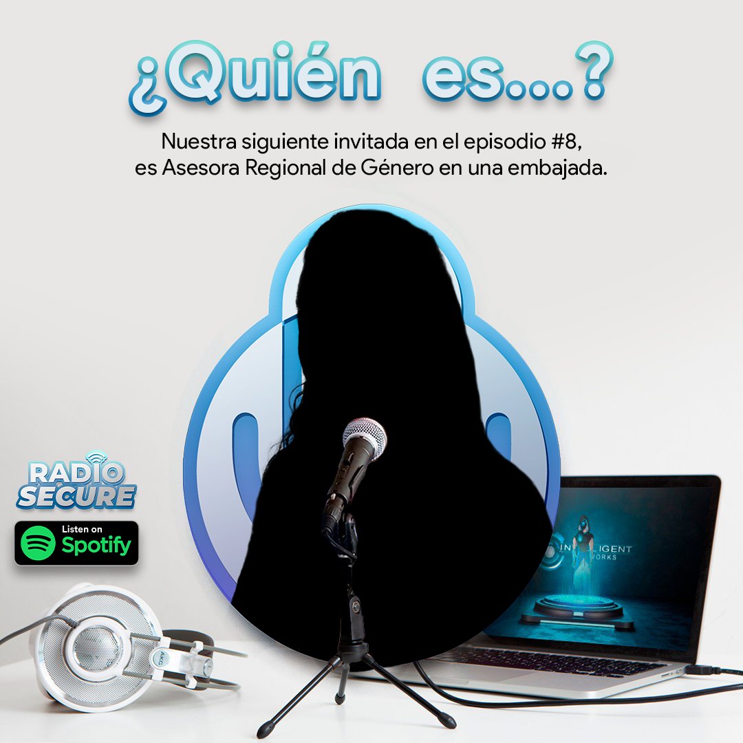 inetworksmx's tweet photo. 🎙️¡Nuevo episodio de #RadioSecure podcast en camino!🎙️
¿Quién creen que será nuestra próxima invitada?
#BeIntelligent #Podcast #Spotify https://t.co/PQyrXfIXdq