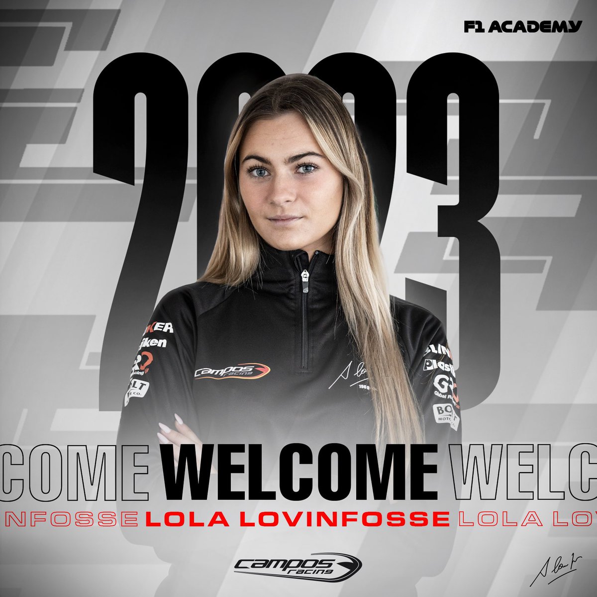🚨DRIVER ANNOUNCEMENT🚨 @LolaLovinfosse joins the team and will be part of our @f1academy line-up for the 2023 season 🙌 📰👉 camposracing.com/es/noticias/ge…