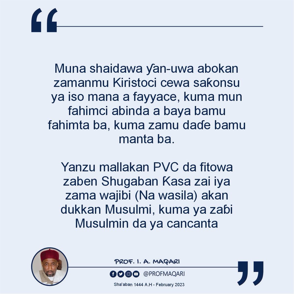 Prof. Ibrahim Maqari tweet media