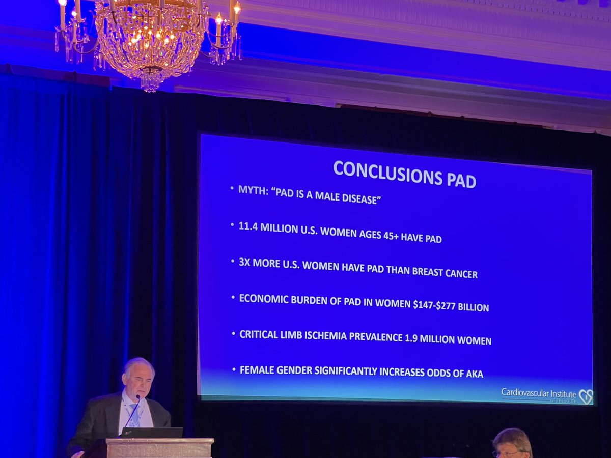 PAD is not a males disease exclusively! “Peripheral arterial disease x3 more common than breast CA in women” by Dr. Craig Walker #CRT2023 #WomenHealthAwareness
