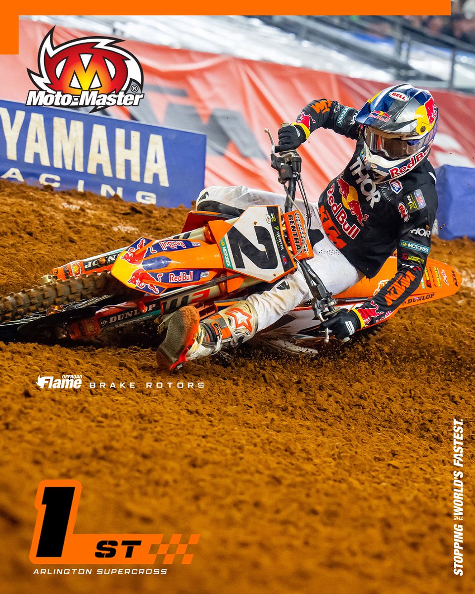 MotoMaster_'s tweet photo. Cooper Webb takes the triple crown victory at Arlington (Texas) with 5-2-1 scores ✊. #MotoMaster #StoppingTheWorldsFastest #ktm \ 📷 Align Media https://t.co/9suLikD7kQ