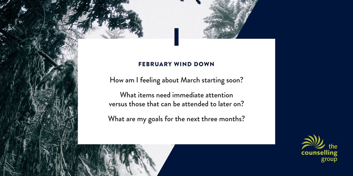 counsellinggrp's tweet photo. As February winds down, take a step back and slow things down for some #reflection. 💭 https://t.co/V6t9c4hzyP