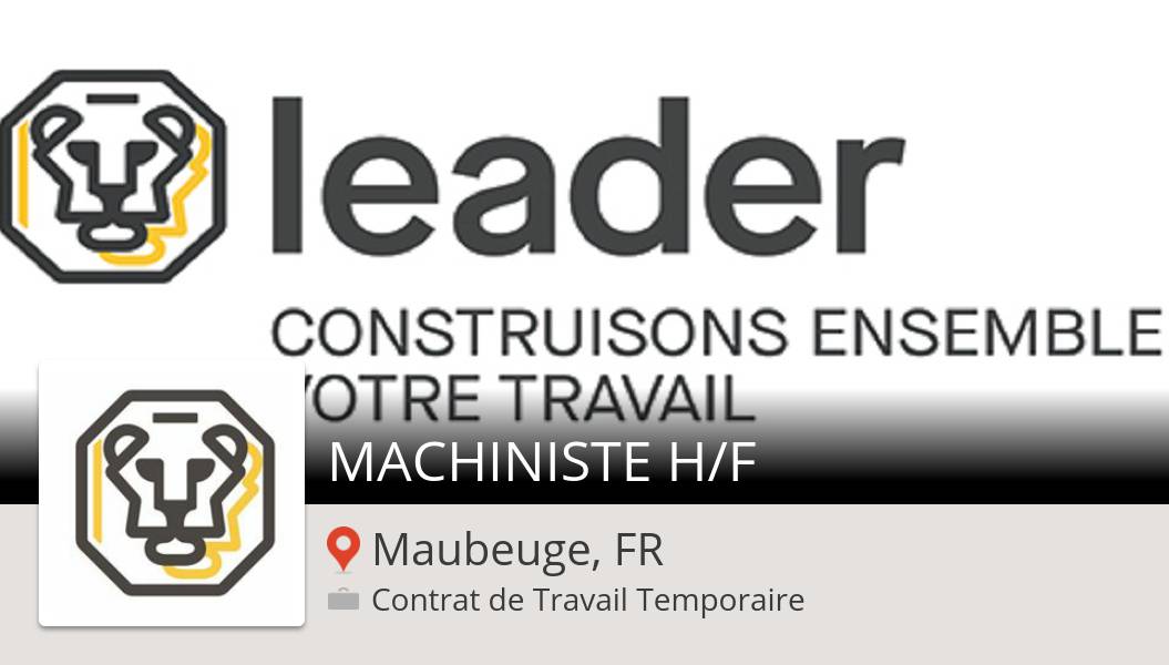 SD701042's tweet photo. Êtes-vous un(e) #MACHINISTE H/F #job #MaubeugeFR? #LeaderIntérim n'attend que vous! #job https://t.co/tr9K14KPKC #LeaderRecrute #GroupeLeader #Emploi #Recrutement #OnRecrute #Travail https://t.co/c5ILbwRoEi