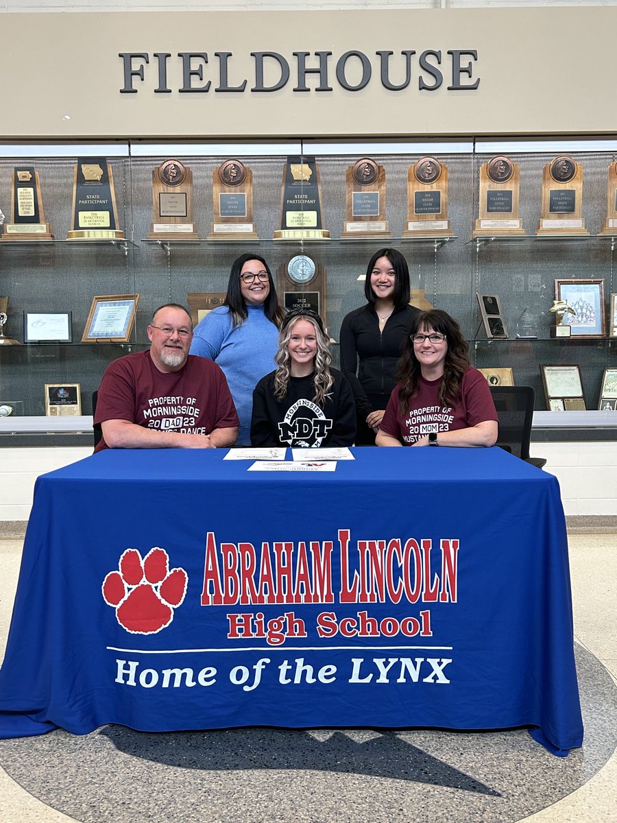 ALHSathletics's tweet photo. Congratulations to Maggie Stiles and her family for signing to Morningside University to continue her education and be a member of the dance team!! https://t.co/SApygPwxE0