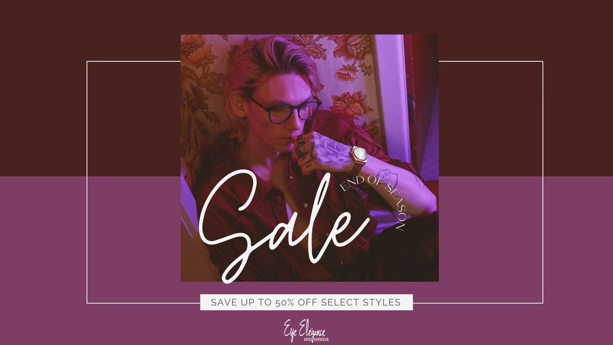 EyeElegance's tweet photo. It's that time of year! ✨ March 1st, we kick off our End of Season Sale! All March long, shop and save on some of our favorite designer brands. Learn more here: https://t.co/X5wDBnFG6H https://t.co/gg4gcRSirL