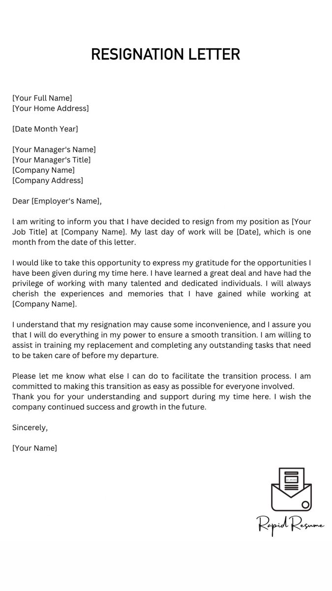 rapidresume's tweet photo. Contoh resign letter untuk notis sebulan 👇🏻 https://t.co/fznp0sOKAW