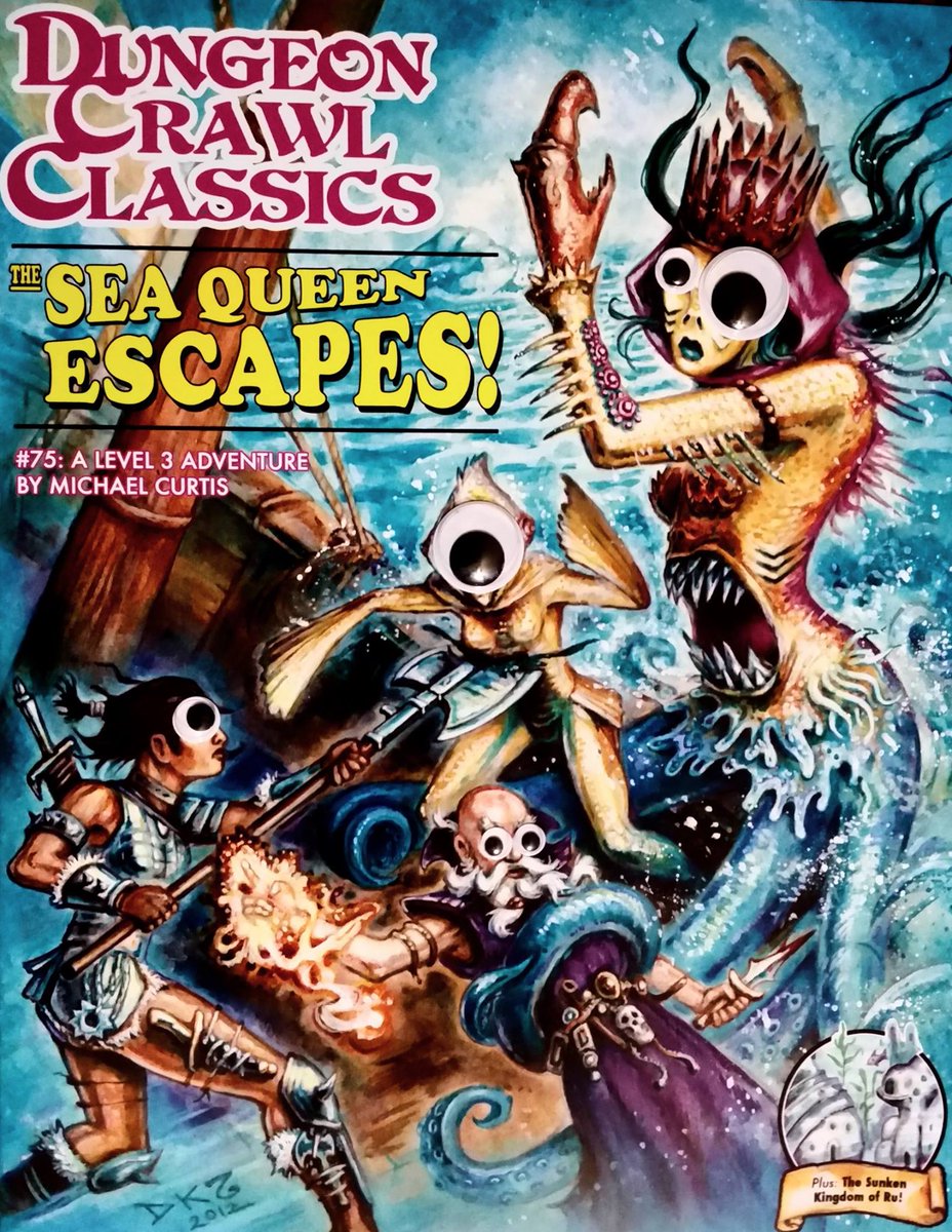 DysonLogos's tweet photo. Googly Crawl Classics #75 - The Googly Queen Escapes!
(or is it the Sea Queen Googles?)
#GooglyPlus
#GooglyRPG https://t.co/ePGZTmvum3