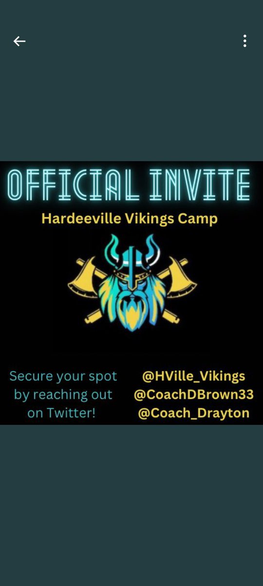 Blessed to receive a invite from @HVille_Vikings 💪🏿💪🏿