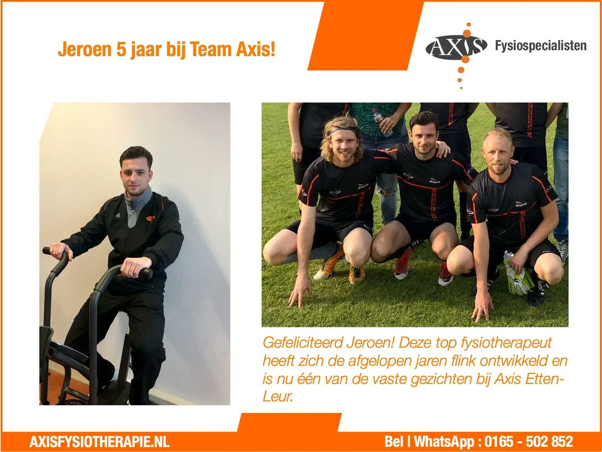 Gefeliciteerd Jeroen, 5 jaar bij Team Axisfysiotherapie 🥳

"Axisfysiotherapie dè Fysiospecialist"

#Axisfysiotherapie #Defysiospecialist #ettenleur